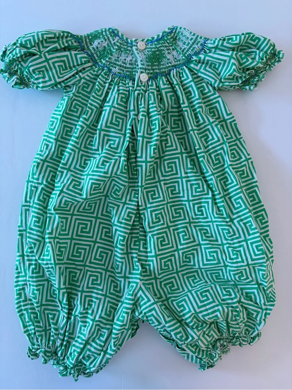 Mom And Me Infant Hand Smocked Circus Seals Baby Romper Size 6 Months